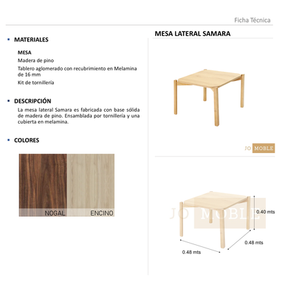 Mesa Lateral Samara