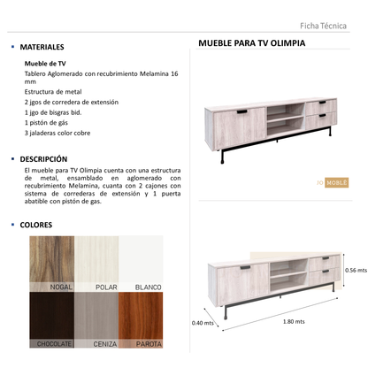 Mueble para TV Olimpia